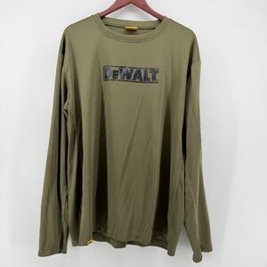 DeWalt Mens Truro Performance LS T Shirt XL Green Guaranteed Tough DXWW50155